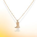 Cow Boot Locket Necklace