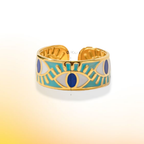 Evil Eye Sea Blue Ring