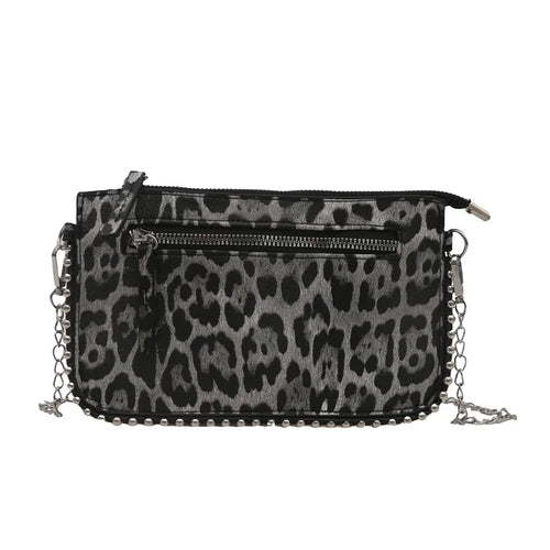 Black Leopard Purse